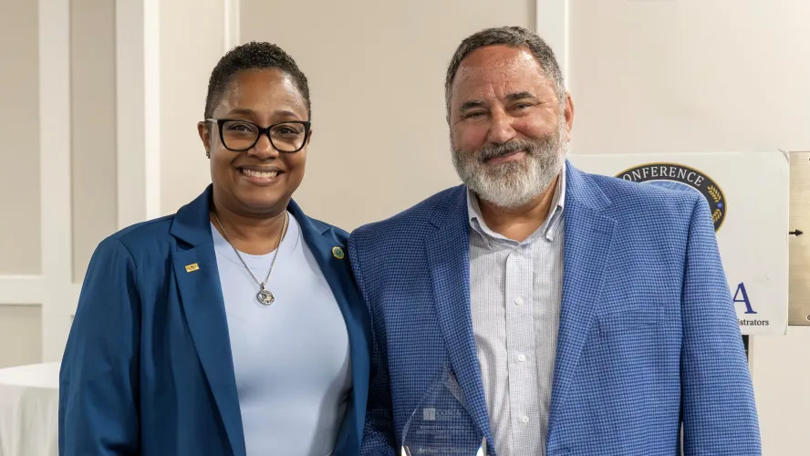 Retired New Mexico Court Administrator Artie Pepin and COSCA President Regina deChabert Petersen